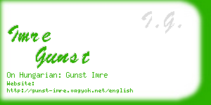 imre gunst business card